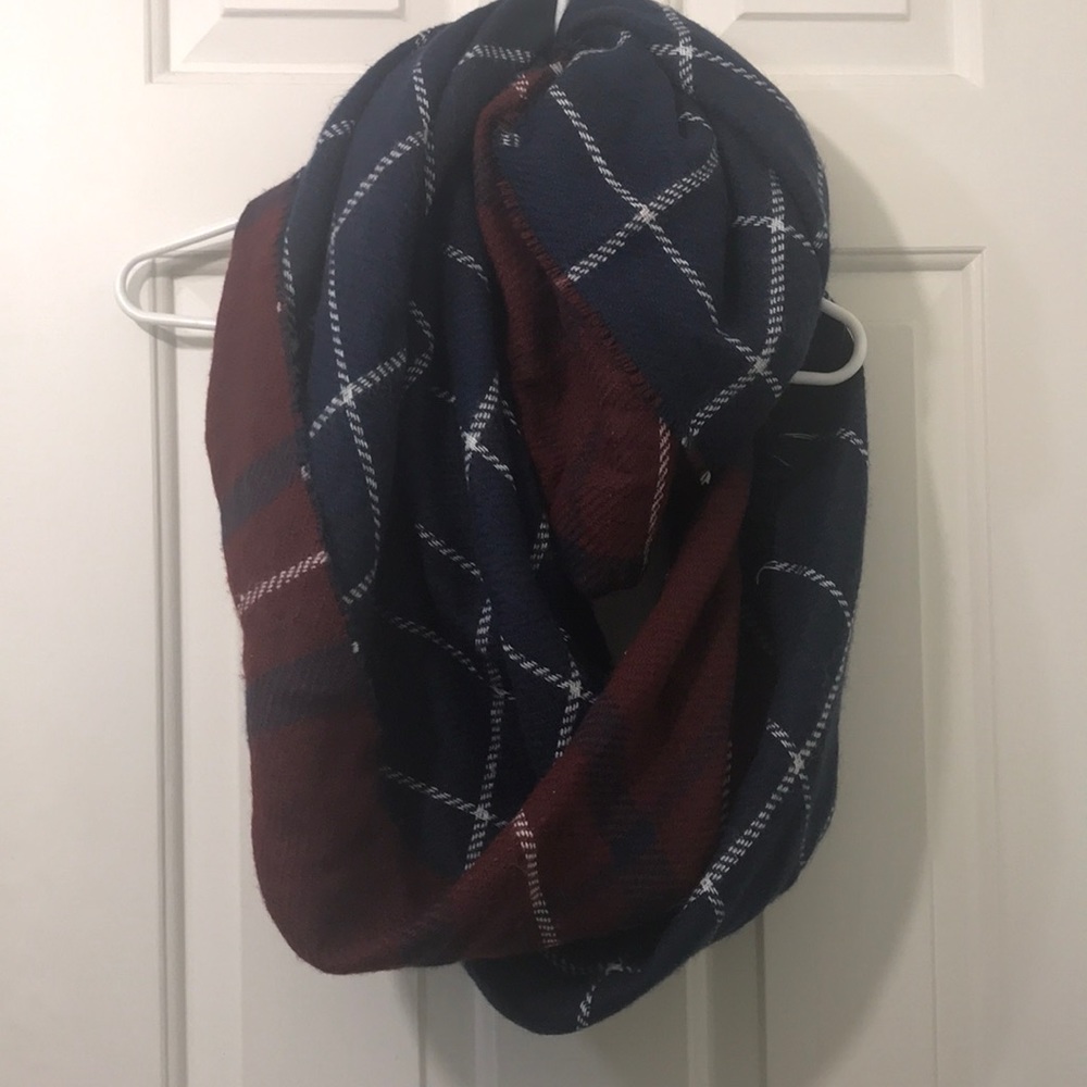 Huge cozy warm reversible plaid blanket scarf fall